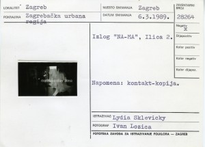 8. mart u Zagrebu 1989.: Izlog "NA - MA", Ilica 2
