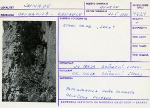 Folklorna građa iz Konavala 2, 1961.: Stari grad "Soko".