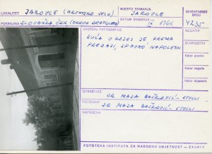 Folklorna građa hrvatskih sela u Slovačkoj; Devinska Nova Ves, 1966.: Kuća u kojoj je, prema predaji, spavao Napoleon.
