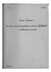 Hrvatske narodne popijevke iz kotara Đurđevac (svjetovne), sv. II, 1951.