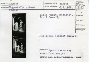 8. mart u Zagrebu 1989.: Izlog "Robni magazin", Jurišićeva 9