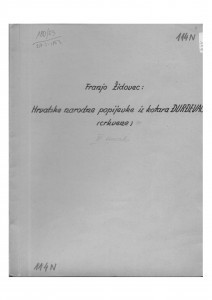 Hrvatske narodne popijevke iz kotara Đurđevac (crkvene), sv. VI,  1928.