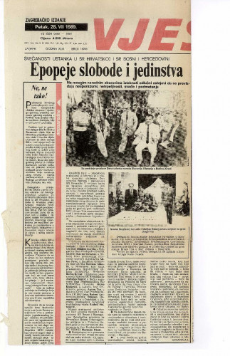 Dan ustanka 1989. - Epopeje sloboda i jedinstva