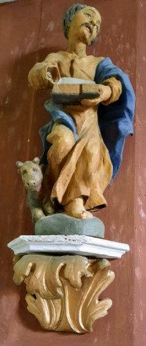 Kip evanđelista sv. Luke s volom, kapela sv. Jurja Svetojurski Vrhi