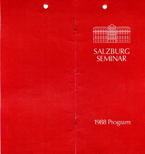 Salzburg seminar 1988.