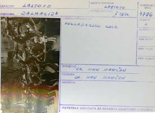 Plesni običaji otoka Lastova, 1970. Pokladarsko kolo.