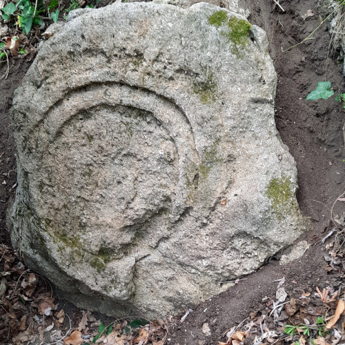 Kultni kamen izbliza, lokalitet Dumača, osijek Vojakovački