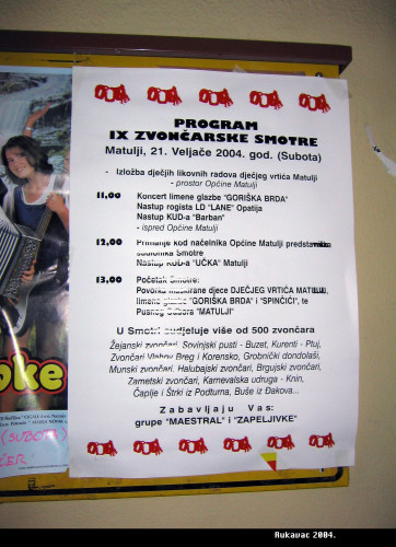 Poklade, 23. 02. 2004. Program IX. zvončarske smotre.