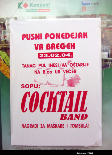 Poklade, 23. 02. 2004. promo-plakat.