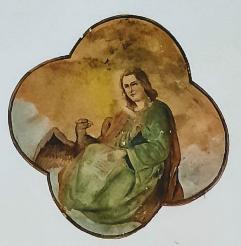 Zidni medaljon evanđelista sv. Ivana s orlom, kapela sv. Jurja Svetojurski Vrhi
