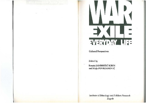 War, exile, everyday life : cultural perspective