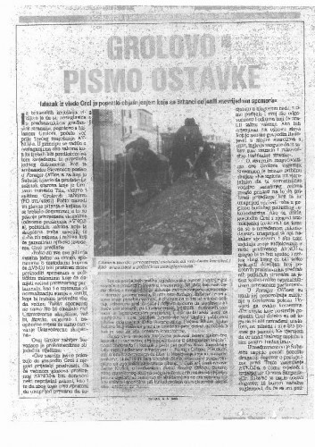 Jugoslavija u britanskim izvještajima 1945. - 1950. (6) - Grolovo pismo ostavke