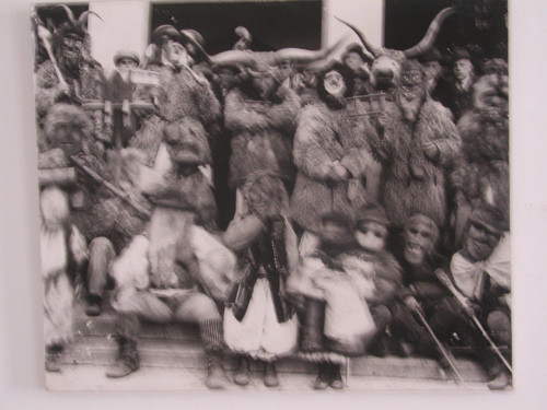 Fašnik u Mohaču, 9.-11.3.2003. Crno - bijela fotografija buša iz Muzeja 