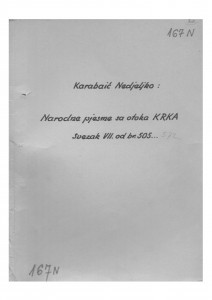 Narodne popijevke s otoka Krka, sv. VII., (ONŽO NZ 73 g), 1946- 1953.